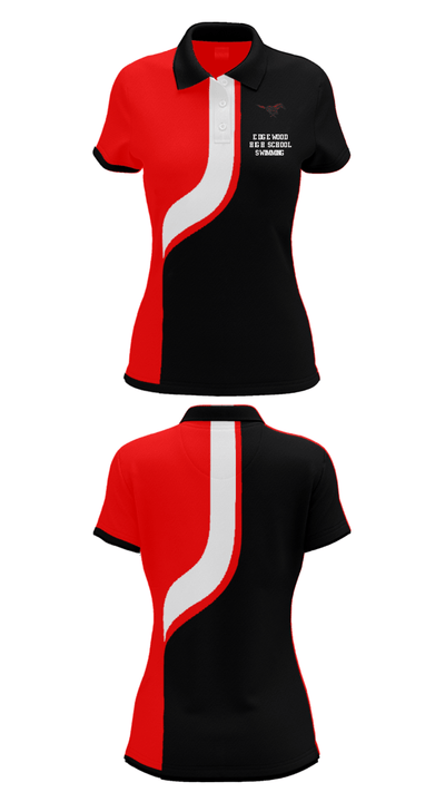 Edgewood High School Swimming 89925372 Women's Short Sleeve Performance Polo  - 22