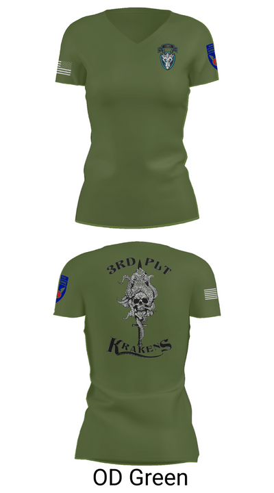 95th cbrn 3rd plt Women's Short Sleeve V-neck Shirt - 48