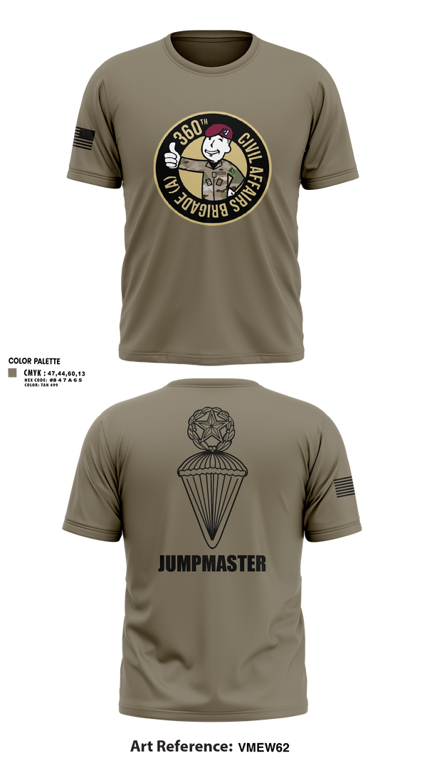 Old School Cotton Feel Shirt, 360 CA BDE (Airborne), Army, Teamtime, Team time, sublimation, custom sports apparel, team uniforms, spirit wear, spiritwear, sports uniforms, custom shirts, team store, custom team store, fundraiser sports, apparel fundraiser