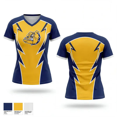Olmsted Falls Bulldogs 23470087 Women's Short Sleeve V-neck Shirt - 1