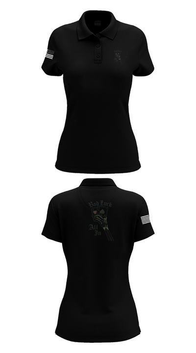 4th plt bad luck 18253345 Women's Short Sleeve Performance Polo  - 35