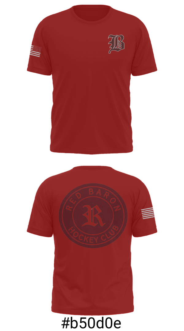 Short Sleeve Performance Shirt, Red Baron Hockey Club, Ice Hockey, Teamtime, Team time, sublimation, custom sports apparel, team uniforms, spirit wear, spiritwear, sports uniforms, custom shirts, team store, custom team store, fundraiser sports, apparel fundraiser