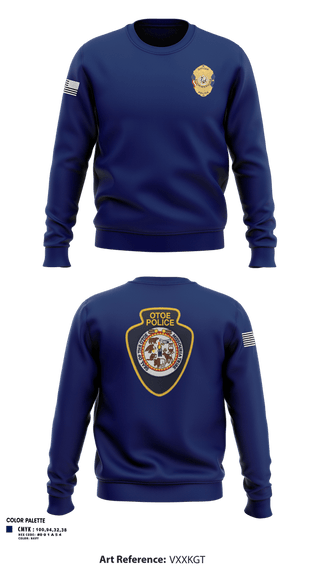 Crew Neck Sweatshirt, Otoe-Missouria Police Department, Police, Teamtime, Team time, sublimation, custom sports apparel, team uniforms, spirit wear, spiritwear, sports uniforms, custom shirts, team store, custom team store, fundraiser sports, apparel fundraiser