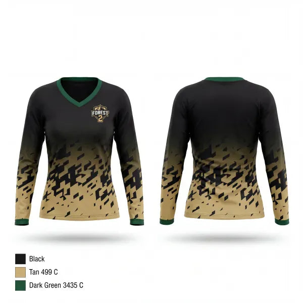 Womens Long Sleeve Vneck Shirt, Galena Forest, Baseball, Teamtime, Team time, sublimation, custom sports apparel, team uniforms, spirit wear, spiritwear, sports uniforms, custom shirts, team store, custom team store, fundraiser sports, apparel fundraiser