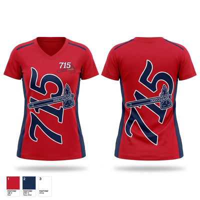 715 Hammers Women's Short Sleeve V-neck Shirt - 1