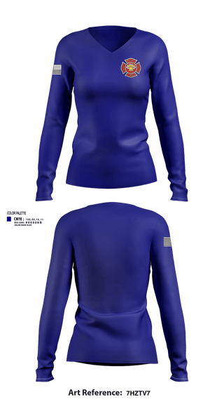 Womens Long Sleeve Vneck Shirt, Liberty, Fire Department, Teamtime, Team time, sublimation, custom sports apparel, team uniforms, spirit wear, spiritwear, sports uniforms, custom shirts, team store, custom team store, fundraiser sports, apparel fundraiser