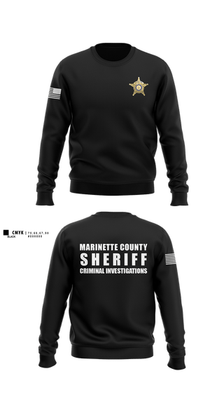Crew Neck Sweatshirt, Marinette County Sheriff’s Office, Police, Teamtime, Team time, sublimation, custom sports apparel, team uniforms, spirit wear, spiritwear, sports uniforms, custom shirts, team store, custom team store, fundraiser sports, apparel fundraiser