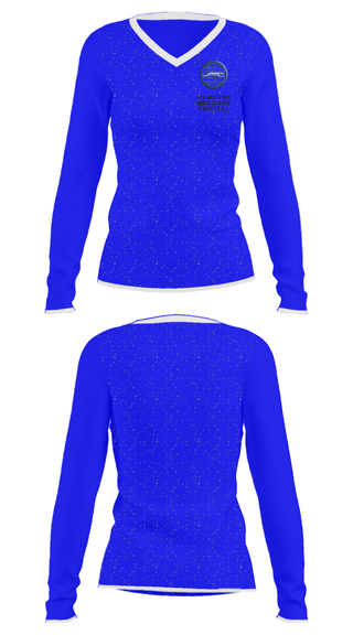 Women's Long Sleeve Vneck Shirt, Ocean Springs Middle School Basketball, Women's Basketball, Teamtime, Team time, sublimation, custom sports apparel, team uniforms, spirit wear, spiritwear, sports uniforms, custom shirts, team store, custom team store, fundraiser sports, apparel fundraiser