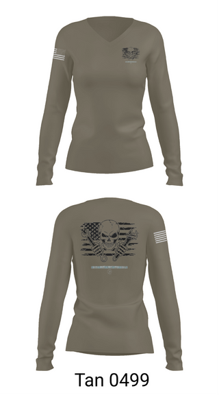 Womens Long Sleeve Vneck Shirt, 1245th Transportation Company, , Teamtime, Team time, sublimation, custom sports apparel, team uniforms, spirit wear, spiritwear, sports uniforms, custom shirts, team store, custom team store, fundraiser sports, apparel fundraiser
