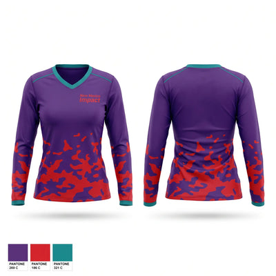 New Mexico Impact Women's Long Sleeve V-neck Shirt - 1
