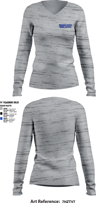 Womens Long Sleeve Vneck Shirt, Escambia County School District, , Teamtime, Team time, sublimation, custom sports apparel, team uniforms, spirit wear, spiritwear, sports uniforms, custom shirts, team store, custom team store, fundraiser sports, apparel fundraiser