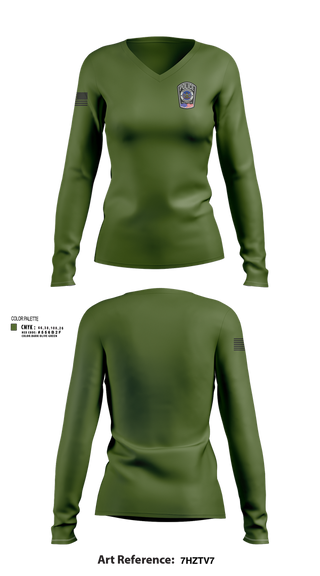 Womens Long Sleeve Vneck Shirt, Pennridge Regional Police, , Teamtime, Team time, sublimation, custom sports apparel, team uniforms, spirit wear, spiritwear, sports uniforms, custom shirts, team store, custom team store, fundraiser sports, apparel fundraiser