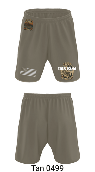 Athletic Shorts With Pockets, USS Kidd, Navy, Teamtime, Team time, sublimation, custom sports apparel, team uniforms, spirit wear, spiritwear, sports uniforms, custom shirts, team store, custom team store, fundraiser sports, apparel fundraiser