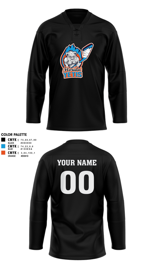 Hockey Jersey, Florida Yetis, Ice Hockey, Teamtime, Team time, sublimation, custom sports apparel, team uniforms, spirit wear, spiritwear, sports uniforms, custom shirts, team store, custom team store, fundraiser sports, apparel fundraiser
