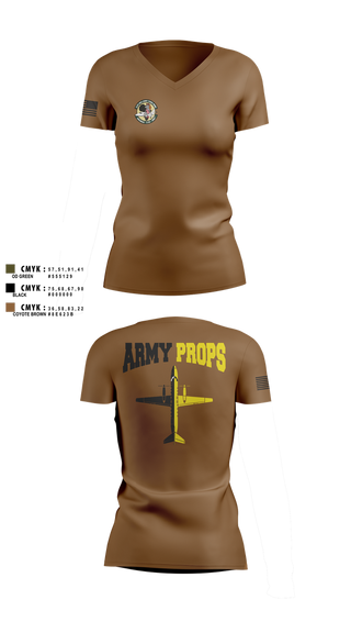 Womens Short Sleeve Vneck Shirt, DET 2 CO A 2-245th AVN, , Teamtime, Team time, sublimation, custom sports apparel, team uniforms, spirit wear, spiritwear, sports uniforms, custom shirts, team store, custom team store, fundraiser sports, apparel fundraiser