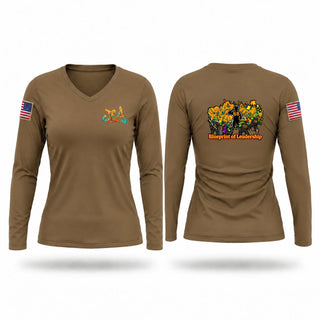 Womens Long Sleeve Vneck Shirt, JEA, Navy, Teamtime, Team time, sublimation, custom sports apparel, team uniforms, spirit wear, spiritwear, sports uniforms, custom shirts, team store, custom team store, fundraiser sports, apparel fundraiser