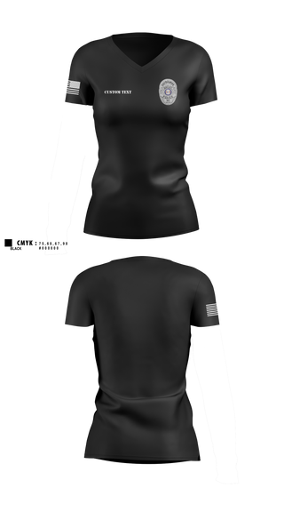 Womens Short Sleeve Vneck Shirt, SCOTT CITY POLICE DEPT., Police, Teamtime, Team time, sublimation, custom sports apparel, team uniforms, spirit wear, spiritwear, sports uniforms, custom shirts, team store, custom team store, fundraiser sports, apparel fundraiser