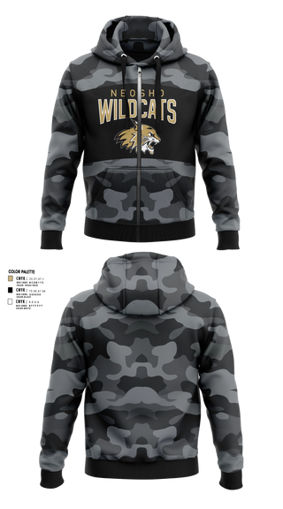 Zip Hoodie, Neosho Wildcats, , Teamtime, Team time, sublimation, custom sports apparel, team uniforms, spirit wear, spiritwear, sports uniforms, custom shirts, team store, custom team store, fundraiser sports, apparel fundraiser