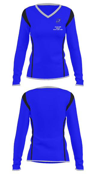 Women's Long Sleeve Vneck Shirt, Landstown Eagles Wrestling Club, Wrestling, Teamtime, Team time, sublimation, custom sports apparel, team uniforms, spirit wear, spiritwear, sports uniforms, custom shirts, team store, custom team store, fundraiser sports, apparel fundraiser