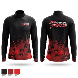 Quarter Zip Jacket, Georgia Force Elite, Softball, Teamtime, Team time, sublimation, custom sports apparel, team uniforms, spirit wear, spiritwear, sports uniforms, custom shirts, team store, custom team store, fundraiser sports, apparel fundraiser