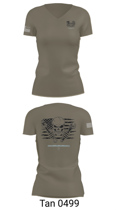 1245th Transportation Company 80401468 Women's Short Sleeve V-neck Shirt - 65