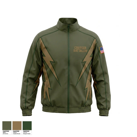 Windbreaker, Charger Battalion, Army, Teamtime, Team time, sublimation, custom sports apparel, team uniforms, spirit wear, spiritwear, sports uniforms, custom shirts, team store, custom team store, fundraiser sports, apparel fundraiser