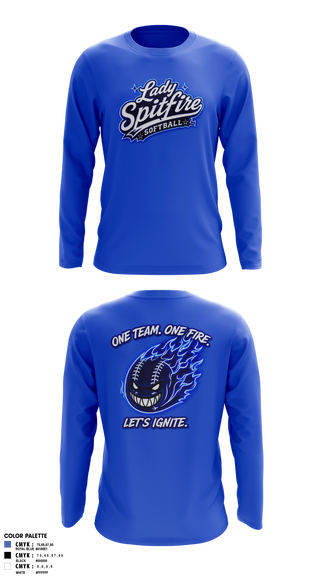 Long Sleeve Performance Shirt, Lady Spitfire, Softball, Teamtime, Team time, sublimation, custom sports apparel, team uniforms, spirit wear, spiritwear, sports uniforms, custom shirts, team store, custom team store, fundraiser sports, apparel fundraiser
