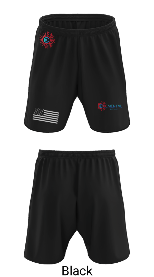 Athletic Shorts With Pockets, Elemental HVAC, , Teamtime, Team time, sublimation, custom sports apparel, team uniforms, spirit wear, spiritwear, sports uniforms, custom shirts, team store, custom team store, fundraiser sports, apparel fundraiser