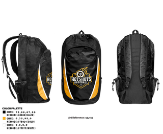 Gear Bag, Hotshots1, Baseball, Teamtime, Team time, sublimation, custom sports apparel, team uniforms, spirit wear, spiritwear, sports uniforms, custom shirts, team store, custom team store, fundraiser sports, apparel fundraiser