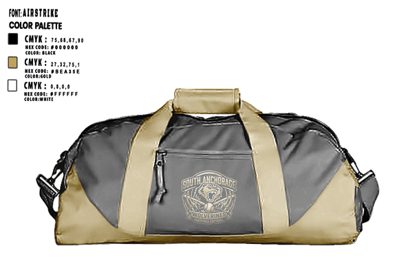 Duffle Bag, South Anchorage Softball, Softball, Teamtime, Team time, sublimation, custom sports apparel, team uniforms, spirit wear, spiritwear, sports uniforms, custom shirts, team store, custom team store, fundraiser sports, apparel fundraiser