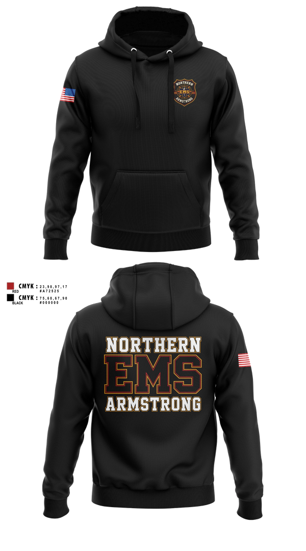 Hoodie, Northern Armstrong EMS, EMS/EMT, Teamtime, Team time, sublimation, custom sports apparel, team uniforms, spirit wear, spiritwear, sports uniforms, custom shirts, team store, custom team store, fundraiser sports, apparel fundraiser