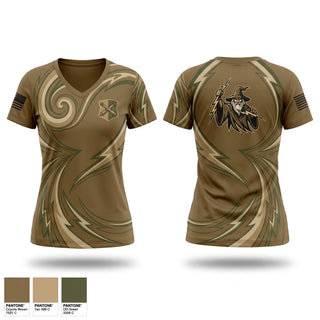 Womens Short Sleeve Vneck Shirt, Thunder, Army, Teamtime, Team time, sublimation, custom sports apparel, team uniforms, spirit wear, spiritwear, sports uniforms, custom shirts, team store, custom team store, fundraiser sports, apparel fundraiser