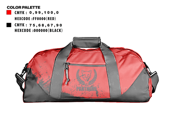Duffle Bag, Panthers, Men's Soccer, Teamtime, Team time, sublimation, custom sports apparel, team uniforms, spirit wear, spiritwear, sports uniforms, custom shirts, team store, custom team store, fundraiser sports, apparel fundraiser