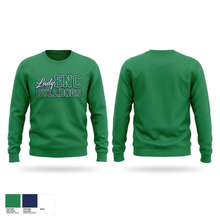 Crew Neck Sweatshirt, ENC Lady Bulldogs, Softball, Teamtime, Team time, sublimation, custom sports apparel, team uniforms, spirit wear, spiritwear, sports uniforms, custom shirts, team store, custom team store, fundraiser sports, apparel fundraiser