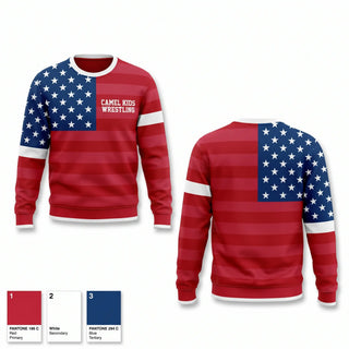 Crew Neck Sweatshirt, Camel Kids Wrestling, Wrestling, Teamtime, Team time, sublimation, custom sports apparel, team uniforms, spirit wear, spiritwear, sports uniforms, custom shirts, team store, custom team store, fundraiser sports, apparel fundraiser