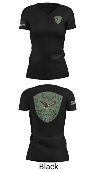Womens Short Sleeve Vneck Shirt, Etowah County JSOG, , Teamtime, Team time, sublimation, custom sports apparel, team uniforms, spirit wear, spiritwear, sports uniforms, custom shirts, team store, custom team store, fundraiser sports, apparel fundraiser