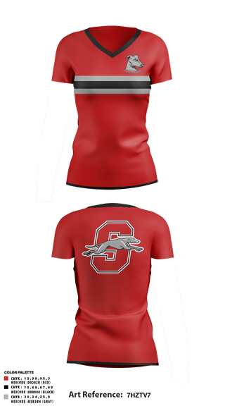 Womens Short Sleeve Vneck Shirt, Shorewood Greyhounds Golf, Golf, Teamtime, Team time, sublimation, custom sports apparel, team uniforms, spirit wear, spiritwear, sports uniforms, custom shirts, team store, custom team store, fundraiser sports, apparel fundraiser