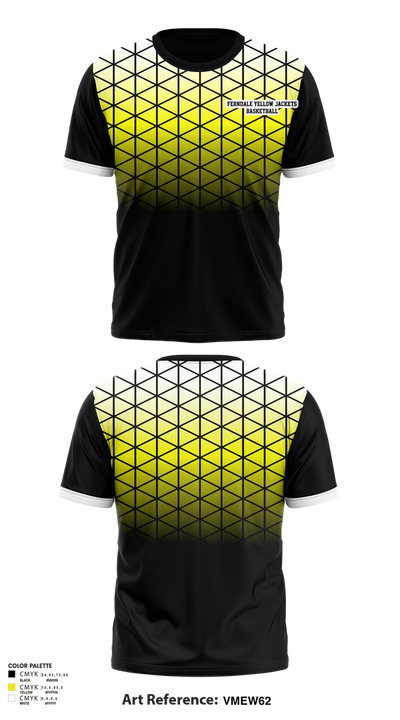 Ferndale Yellow Jackets 93326074 Short Sleeve Performance Shirt - 1