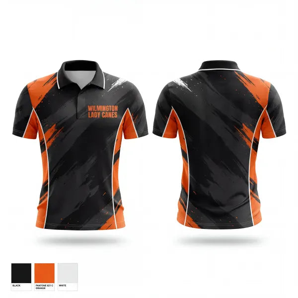 Short Sleeve Performance Polo, Wilmington lady canes, Softball, Teamtime, Team time, sublimation, custom sports apparel, team uniforms, spirit wear, spiritwear, sports uniforms, custom shirts, team store, custom team store, fundraiser sports, apparel fundraiser