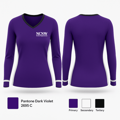 Northern Virginia Section of National Council of Negro Women 11580775 Women's Long Sleeve V-neck Shirt - 25