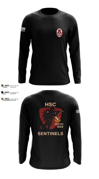 Long Sleeve Performance Shirt, HSC 130th MEB, Army, Teamtime, Team time, sublimation, custom sports apparel, team uniforms, spirit wear, spiritwear, sports uniforms, custom shirts, team store, custom team store, fundraiser sports, apparel fundraiser