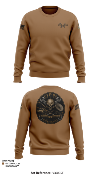Crew Neck Sweatshirt, CTF D-2, Army, Teamtime, Team time, sublimation, custom sports apparel, team uniforms, spirit wear, spiritwear, sports uniforms, custom shirts, team store, custom team store, fundraiser sports, apparel fundraiser
