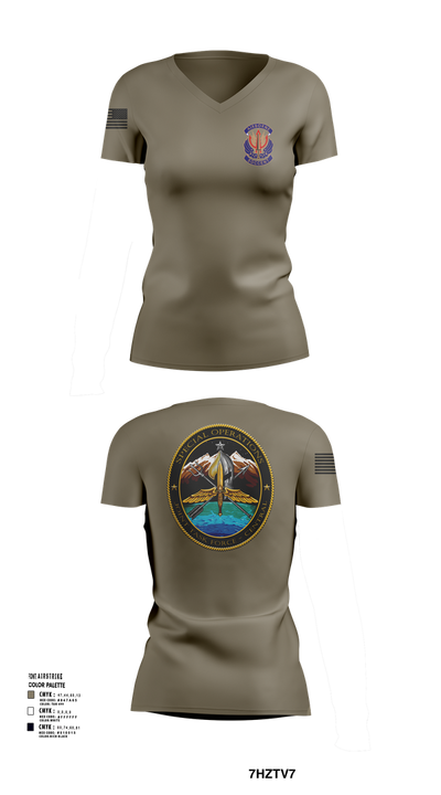 IWTF-C 34829502 Women's Short Sleeve V-neck Shirt - 102