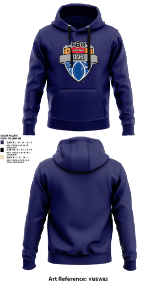 Hoodie, Idaho FBU Football Team, , Teamtime, Team time, sublimation, custom sports apparel, team uniforms, spirit wear, spiritwear, sports uniforms, custom shirts, team store, custom team store, fundraiser sports, apparel fundraiser