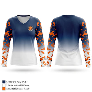 Womens Long Sleeve Vneck Shirt, North Stafford, Women's Basketball, Teamtime, Team time, sublimation, custom sports apparel, team uniforms, spirit wear, spiritwear, sports uniforms, custom shirts, team store, custom team store, fundraiser sports, apparel fundraiser