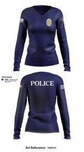 LACY LAKEVIEW POLICE  Women's Long Sleeve V-neck Shirt - 1