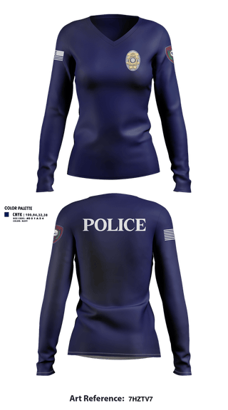 Womens Long Sleeve Vneck Shirt, LACY LAKEVIEW POLICE, Police, Teamtime, Team time, sublimation, custom sports apparel, team uniforms, spirit wear, spiritwear, sports uniforms, custom shirts, team store, custom team store, fundraiser sports, apparel fundraiser