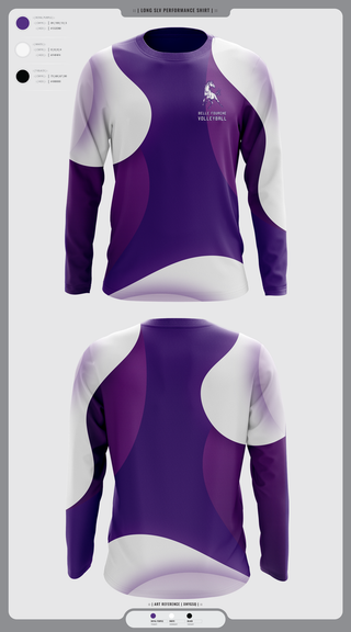 Long Sleeve Performance Shirt, Belle Fourche Volleyball, Women's Volleyball, Teamtime, Team time, sublimation, custom sports apparel, team uniforms, spirit wear, spiritwear, sports uniforms, custom shirts, team store, custom team store, fundraiser sports, apparel fundraiser