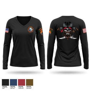 Womens Long Sleeve Vneck Shirt, OET, Army, Teamtime, Team time, sublimation, custom sports apparel, team uniforms, spirit wear, spiritwear, sports uniforms, custom shirts, team store, custom team store, fundraiser sports, apparel fundraiser