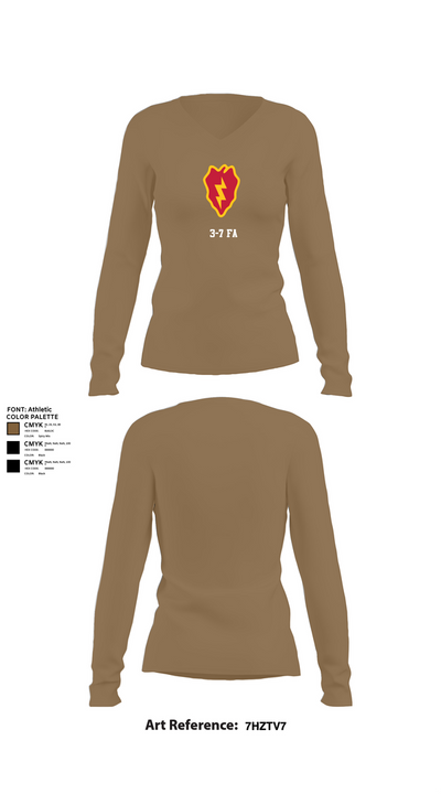 3-7 FA 51626148 Women's Long Sleeve V-neck Shirt - 2